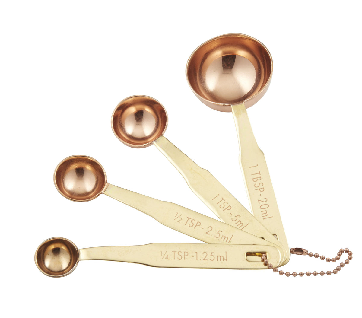 Ape Basics: Copper Plated Rose Gold Measuring Cups (Set of 4