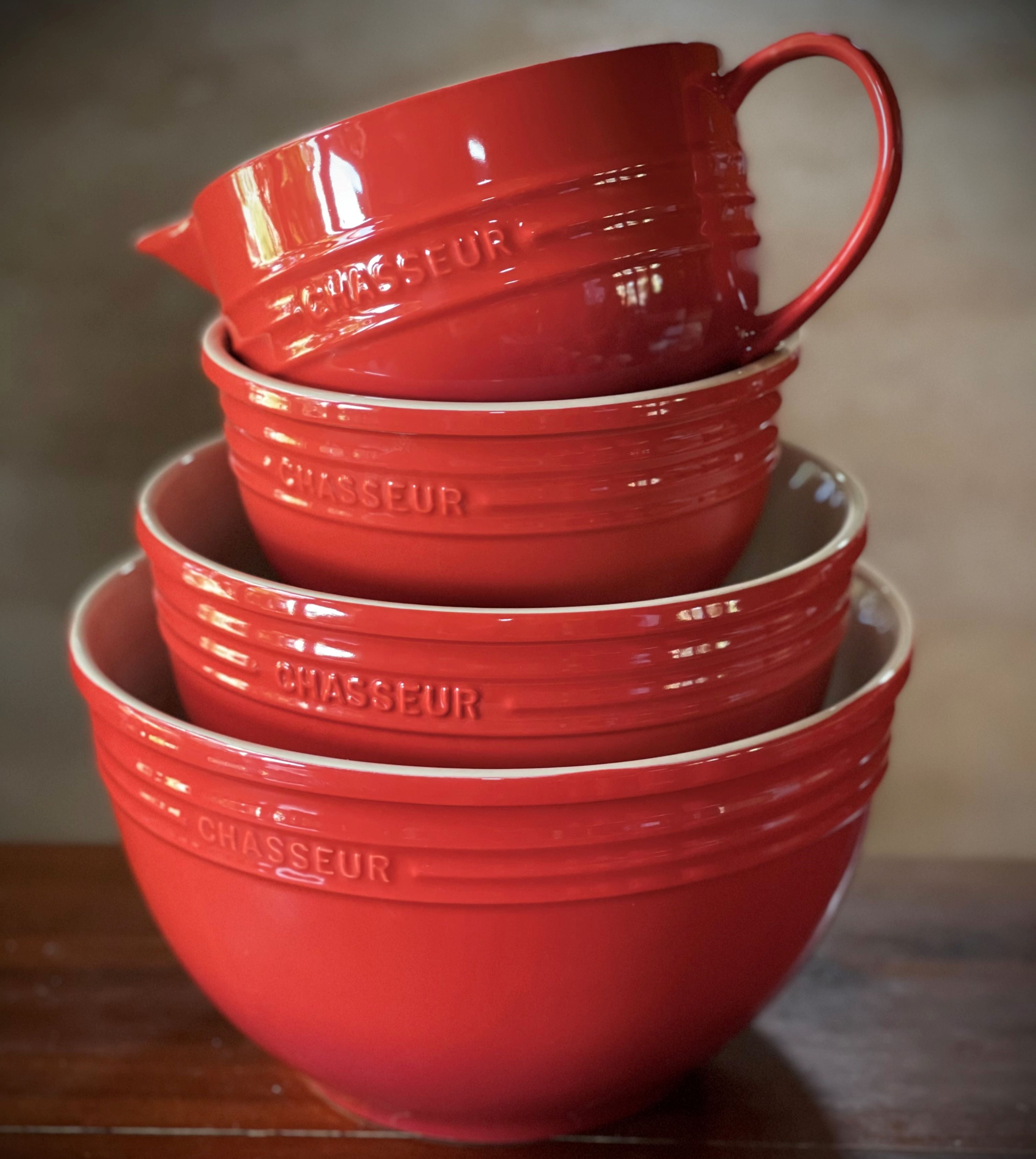 Chasseur Red Mixing Bowls Jug Set Everything Sourdough