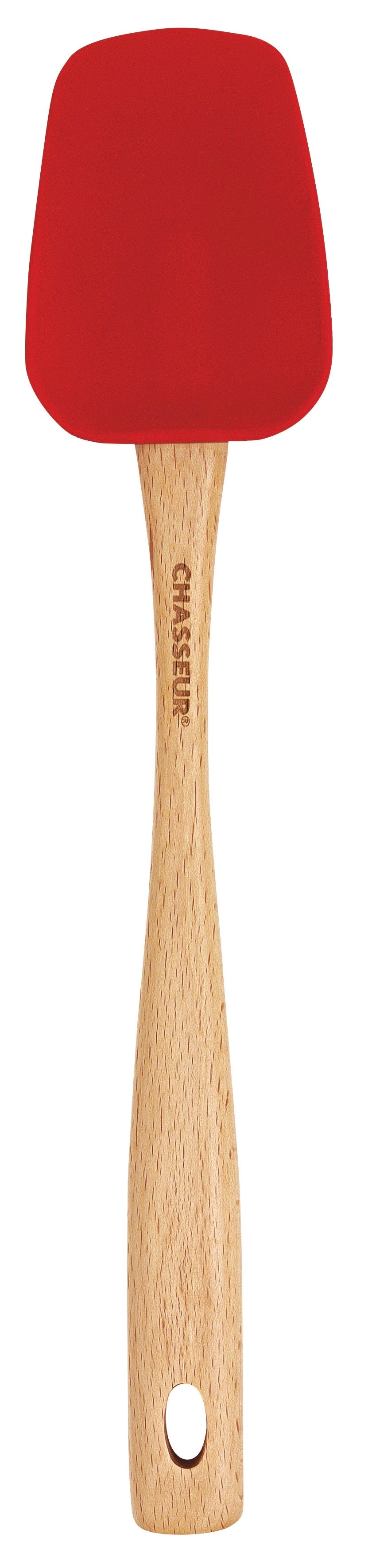 Chasseur Red Silicone Spoon with Wooden Handle Everything Sourdough